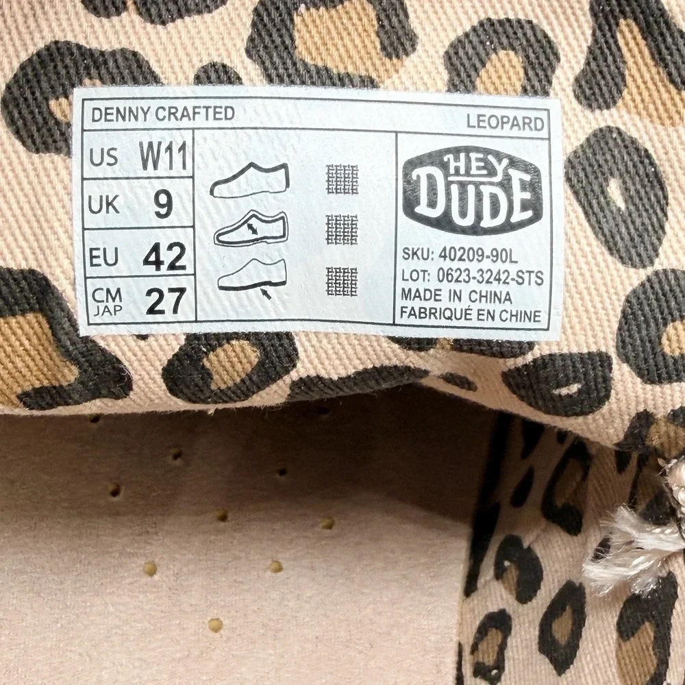 Hey Dude Women's 11 Boots Brown Leopard Print Pull On Lightweight